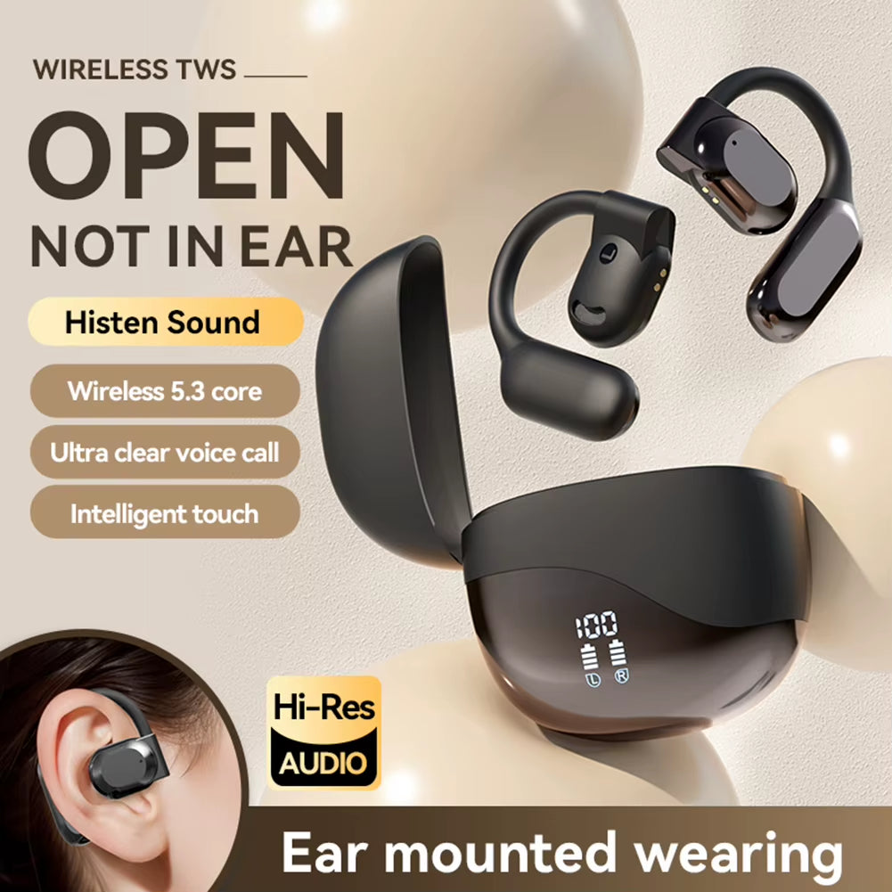 3-In-1 AI Translator Earbuds Bluetooth 5.3 Real Time Translation Earphones 140 Language Two-Way Smart Voice Translator Ear Hook