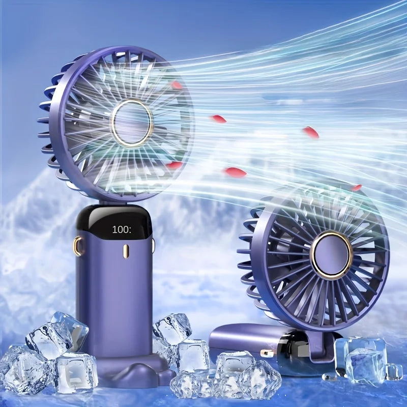 Stay Cool On-The-Go Small Handheld USB Fan - Portable & Charging for Students & Office Desk