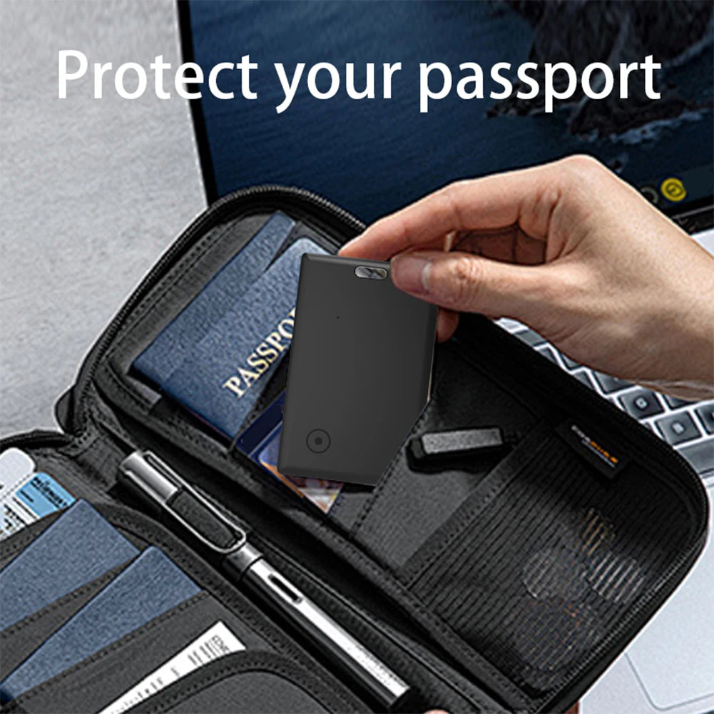 Smart Card Wallet Tracker Card Smart Bluetooth-Compatible Tracking with Key Chain Hole GPS Locator Smart Tag Wallet Phone Finder