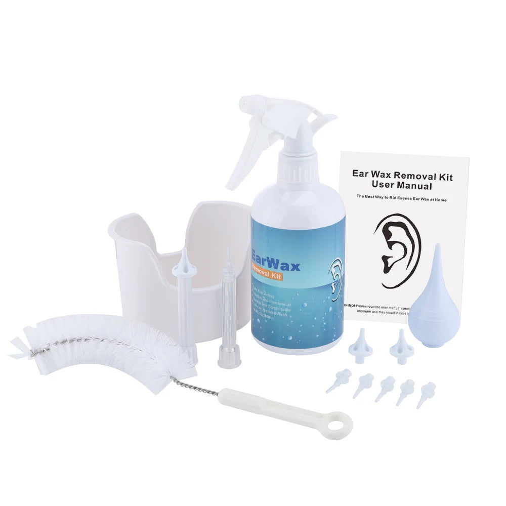 500Ml Ear Cleaner Kit Ear Wax Remover Plastic Bottle Ear Irrigation Washer Set for Adults Kids Ear Care Limpiador De Oidos