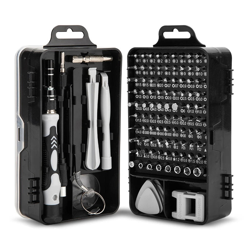 115 in 1 Screwdriver Set Anti-Slip Handle Magnetic Screwdriver for DIY Work Small Electronic Devices Disassembly Tools