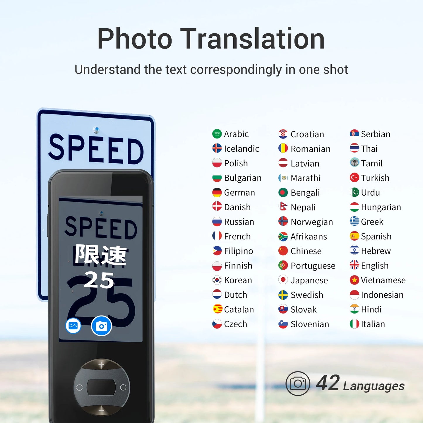 -W10 Smart Translator-144 Languages Voice Translation Device, Two-Way Instant ,No Wifi for 16 Offline Languages,For Travel