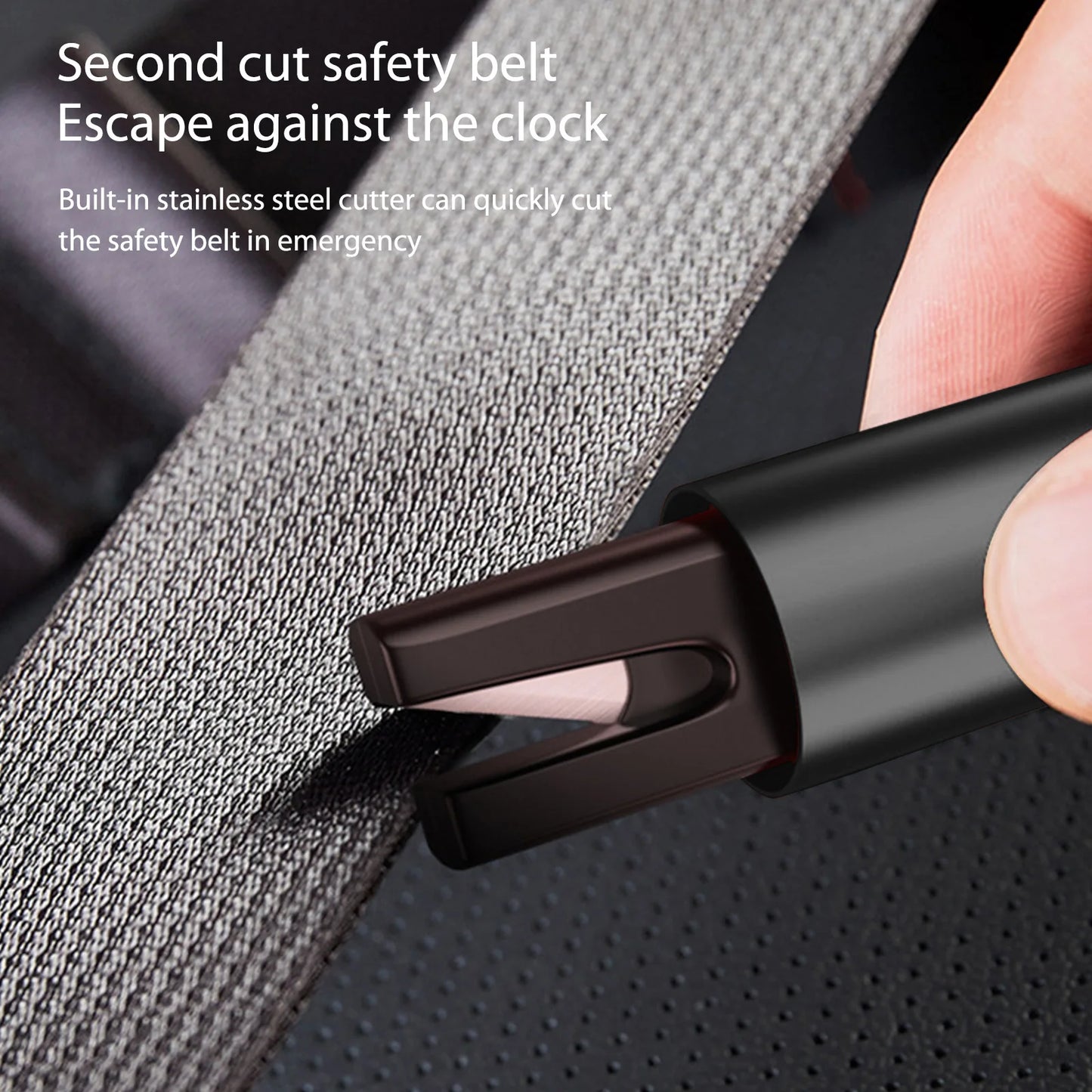 Mini Car Escape Safety Hammer Tool with Base Aluminum Alloy Window Breaker for Emergency Self-Rescue and Vehicle Accidents