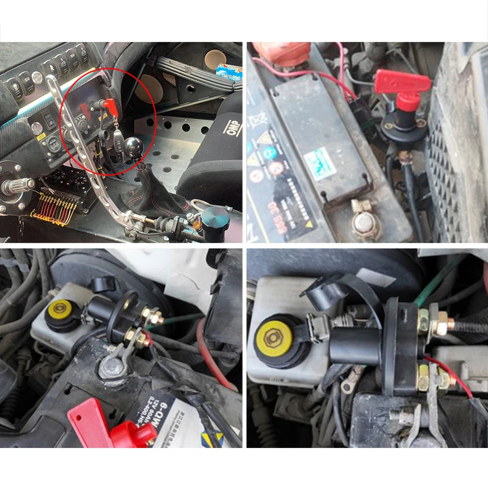 Universal Battery Isolator 12V Battery Disconnect Isolator Rotary Power Kill Cut-Off for Auto Truck Boat for Vehicle Car Van