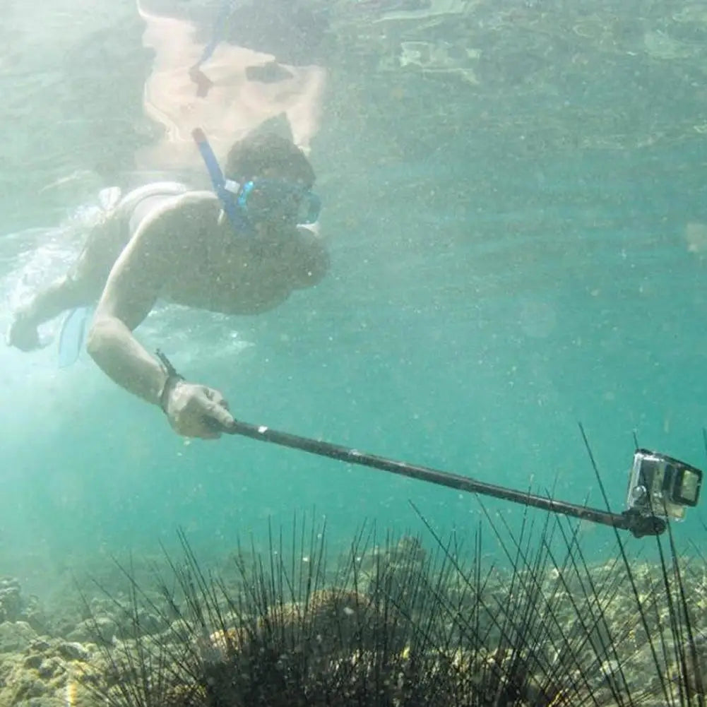 Waterproof Telescoping Monopod Tripod for Cameras Handheld Selfie Stick with Adjustable Mount and Wrist Strap