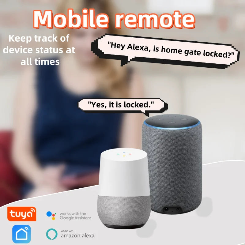 Smart Door and Window Sensor, 2.4G Wifi Door Sensor, Tuya/Smart Life Contact Sensors for Home Security & Smart Home Automation