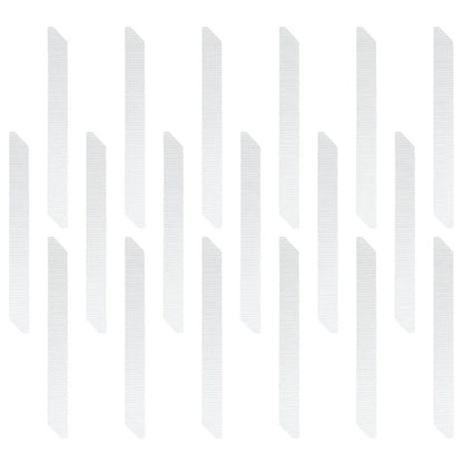 8.75" X 0.75" Adhesive Bathtub Treads, White, (18 Count)