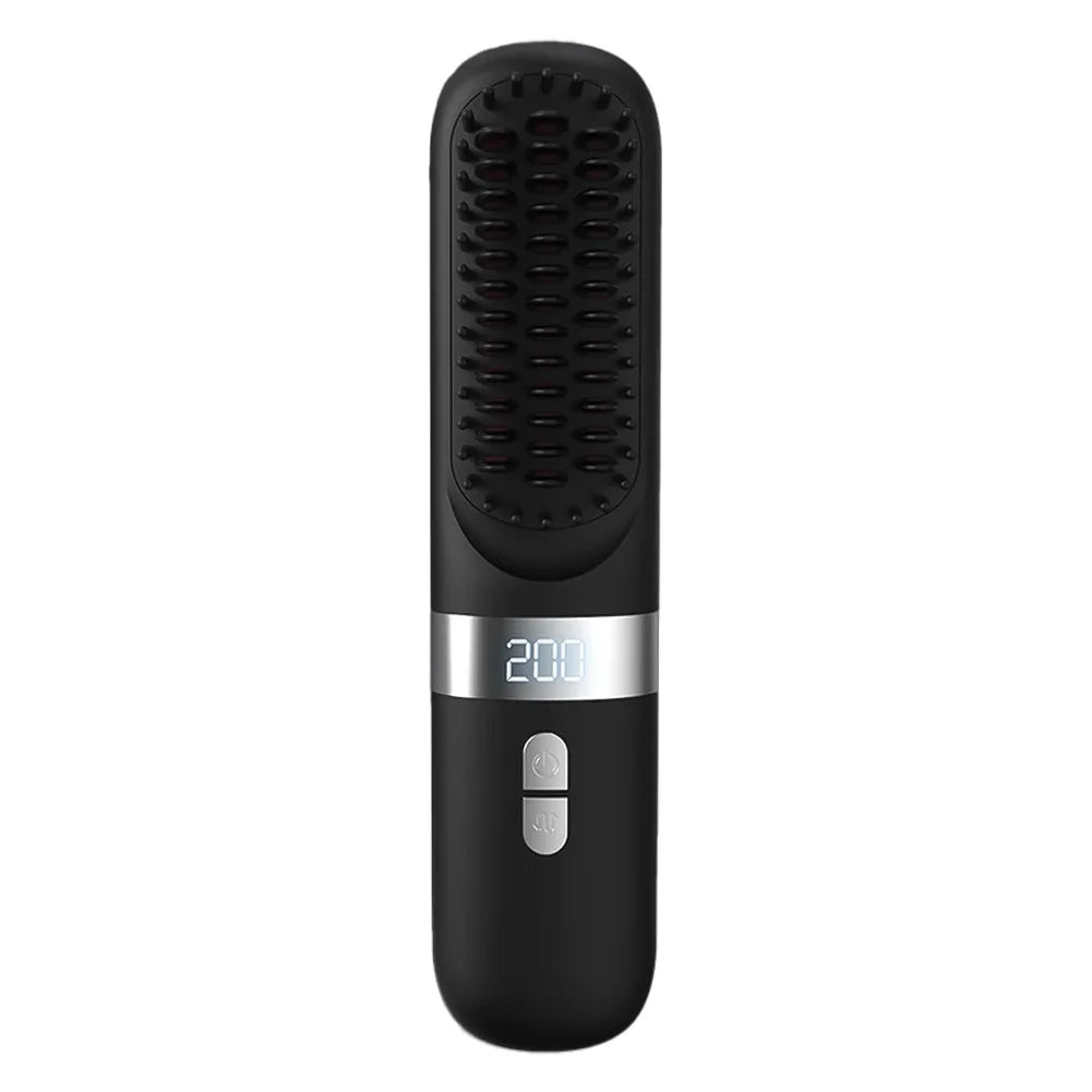 Wireless Hair Straightener Hot Comb Ceramic Heating Professional Electric Brush Smoot Hairstyle Iron Negative Ion Hair Care Comb