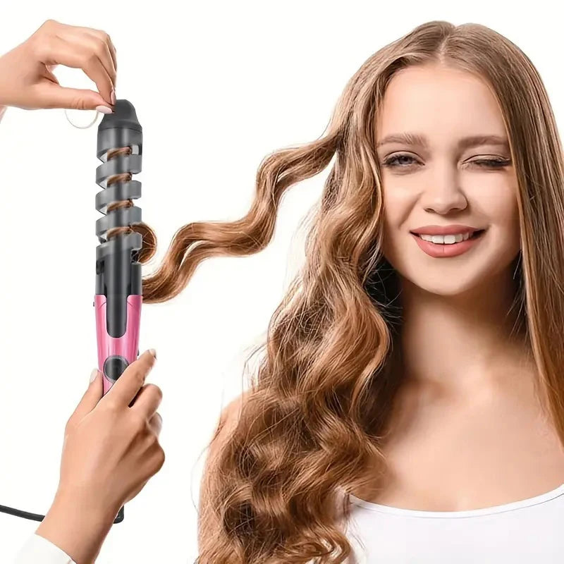 Portable Spiral Anti-Scald Curling Iron Hair Curler Wand Electric Curling Iron Ladies Gift