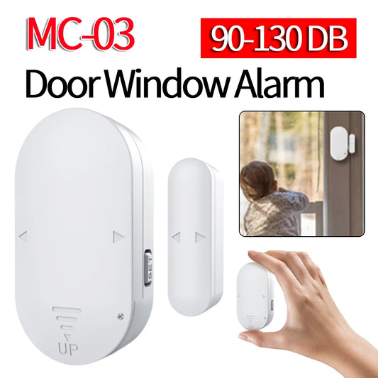 Door Window Alarm 130Db Burglar Alarm Magnetic Sensor Door and Window Open Sensor Chime for Home Garage Apartment and More