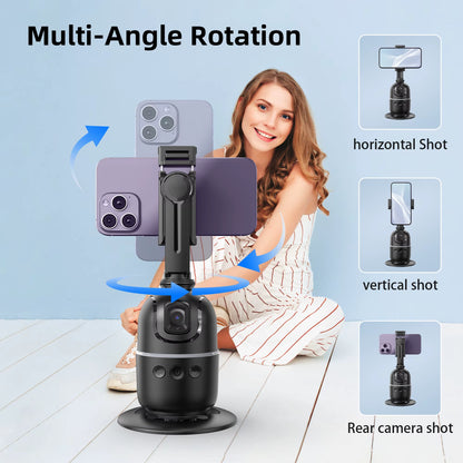 P03 Gimbal Stabilizer 360 Rotation Follow Focus Auto Face Tracking Tripod Desktop Cell Phone Holder for Live/Photo