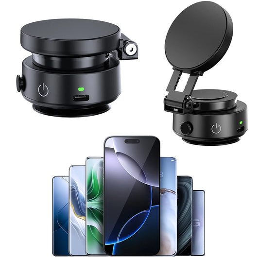 For Magsafe Magnetic Vacuum Car Phone Holder 360° Rotatable Folding Mobile Phone Holder Electric Vacuum Swivel Stand for Iphone