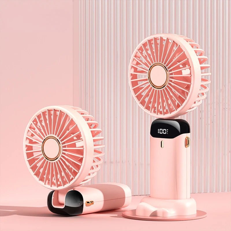 Stay Cool On-The-Go Small Handheld USB Fan - Portable & Charging for Students & Office Desk