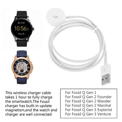 1M Smart Watch Magnetic Charger for Fossil Gen 1 2 3 with Short Circuit Protection USB Charging Cable Accessory
