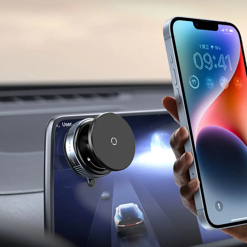 Magnetic Vacuum Adsorption Car Phone Mount Universal GPS Navigation Stand Car Mobile Phone Holder for Car Smooth Surfaces