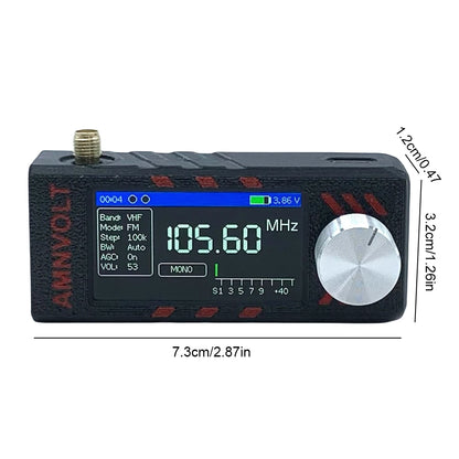 Upgraded SI4732 DSP Radio LSB USB AM FM FM/AM Radio Headphone Amplifier Bandwidth/Brightness Adjust 1.9In IPS Screen Mini Radio