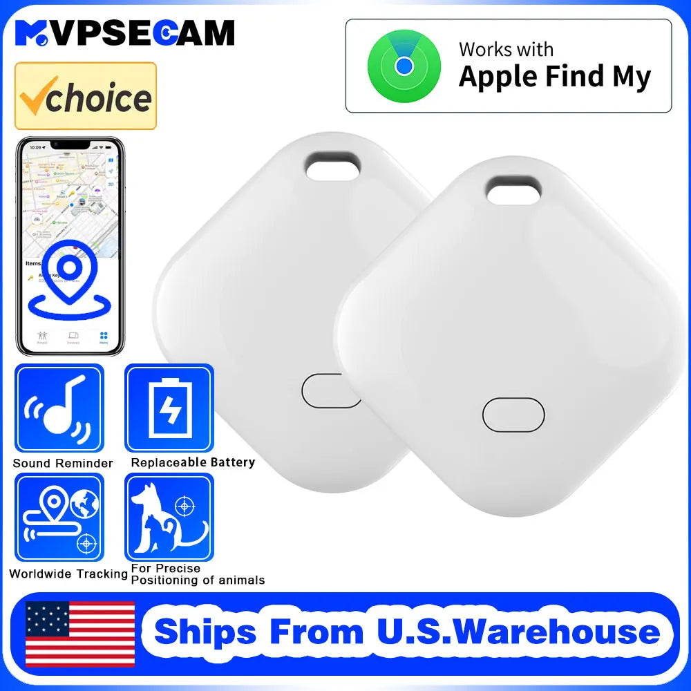 Smart Bluetooth GPS Tracker Work with Apple Find My APP Itag anti Lost Reminder Device MFI Rated Locator Car Key Pet Kids Finder