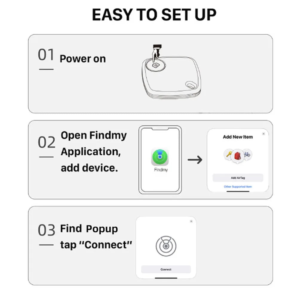 Anti Lost Reminder Device Work with Apple Find My Bluetooth-Compatible Compatible with Ios Only Wireless Car Key Pet Kids Finder