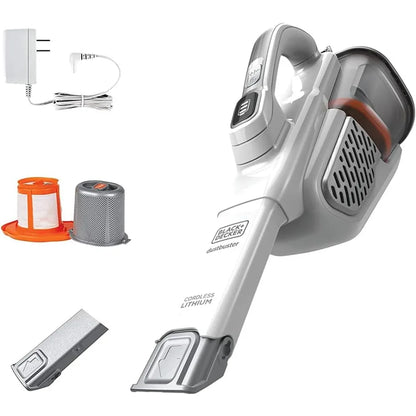 BLACK+DECKER Dustbuster Handheld Vacuum, Cordless, Advancedclean+, White (HHVK320J10)
