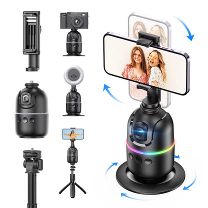 P03 Gimbal Stabilizer 360 Rotation Follow Focus Auto Face Tracking Tripod Desktop Cell Phone Holder for Live/Photo