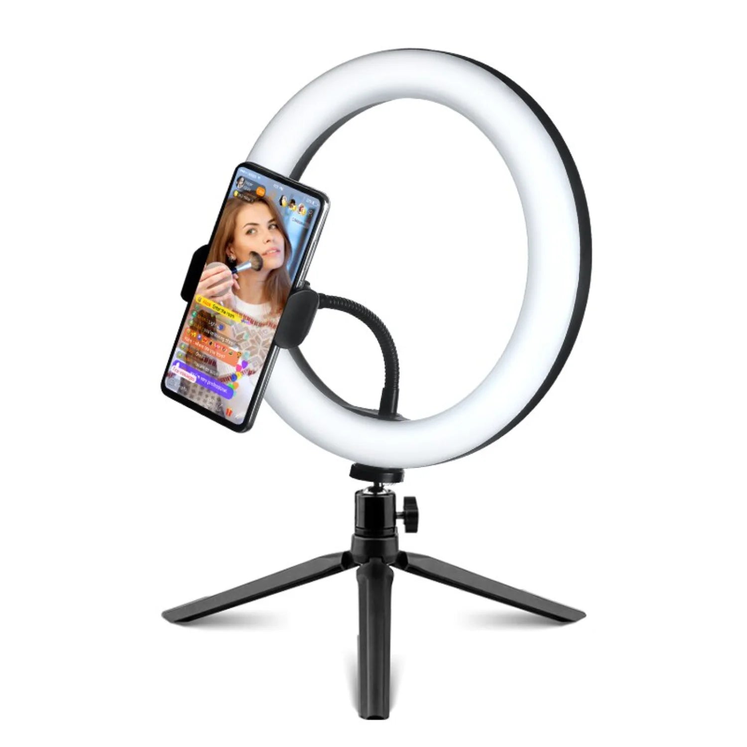 26Cm 10Inch Selfie Ring Light round Ring Lamp with Phone Holder Photography Fill Lighting with Tripod Youtube Live Video