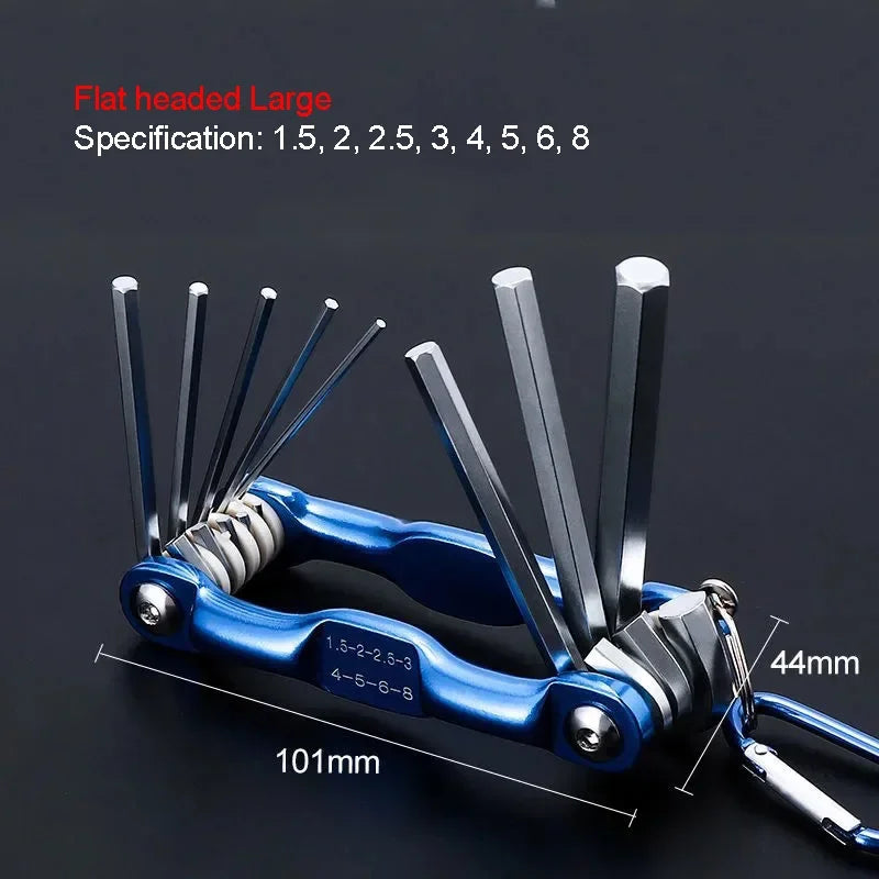 Portable Folding Hex Wrench Allen Set Metal Metric System Torx Hexagonal Spanner Screwdriver Hex Key High Quality Hand Tool Tool