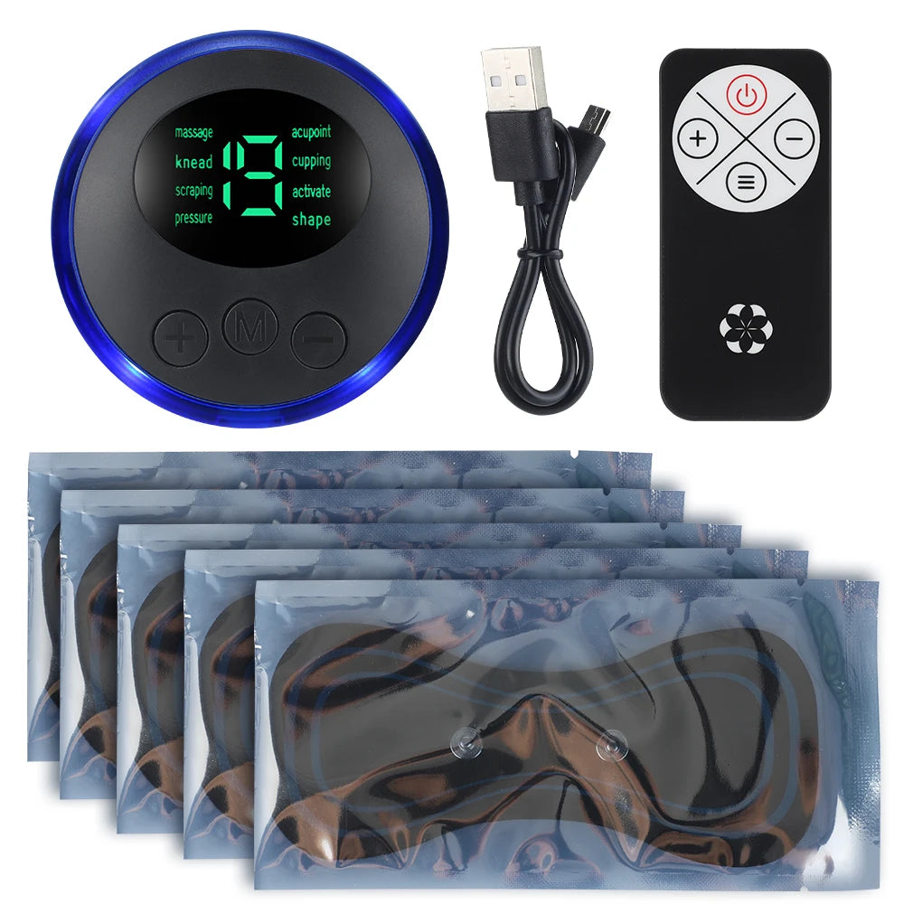 EMS Electric Neck Massager Back Shoulder Remote Control Leg Massage Pad Body Muscles Relaxation TENS Pads Fatigue Relief Patches