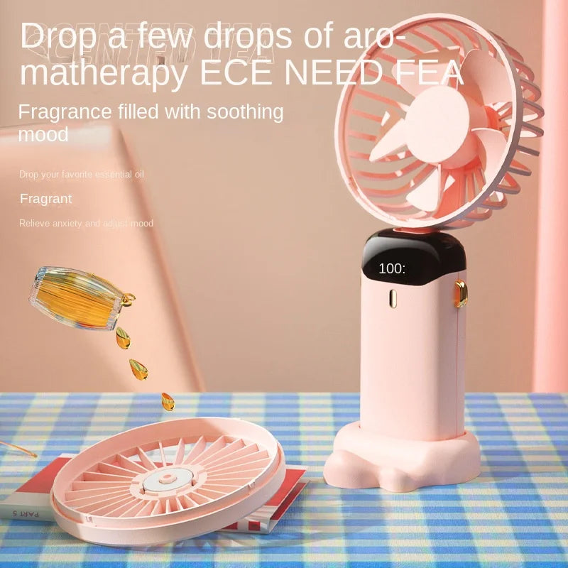 Stay Cool On-The-Go Small Handheld USB Fan - Portable & Charging for Students & Office Desk