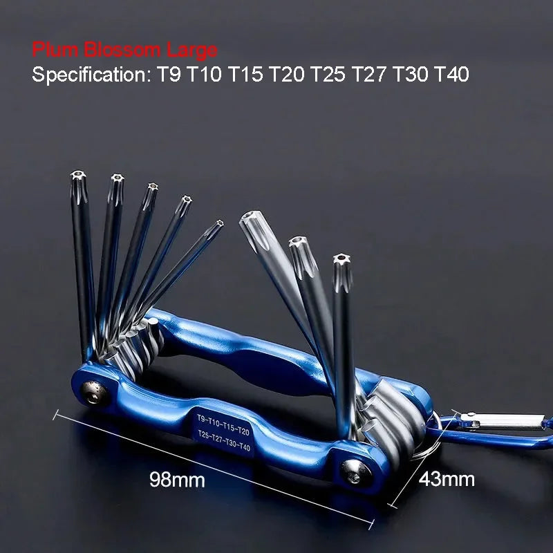 Portable Folding Hex Wrench Allen Set Metal Metric System Torx Hexagonal Spanner Screwdriver Hex Key High Quality Hand Tool Tool