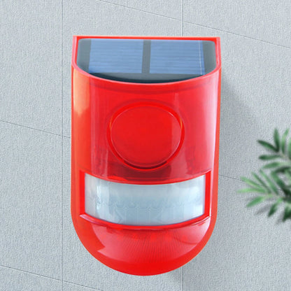 Solar Strobe Light Alarm Waterproof Solar Infrared Motion Sensor Alarm Remote Control Multifunctional for Villa Farm Yard Garden
