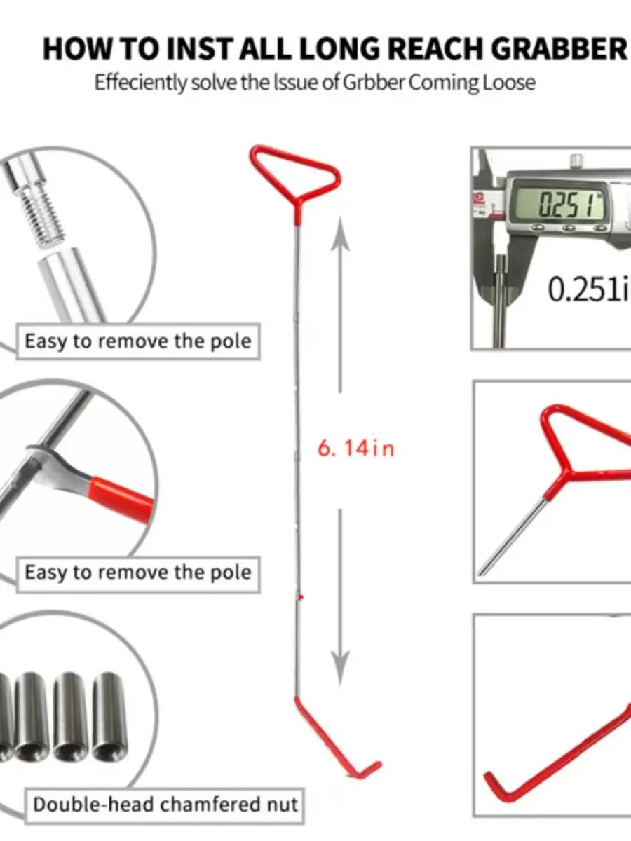 18PCS Car Door Tool Kit Inflatable Air Pump Auto Window Door Open Fixing Gripper Tools Long Reach Kits with Carrying Bag
