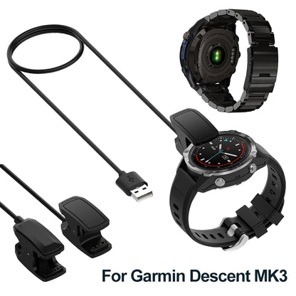 1/2PCS USB Charging Cable Line 1M Charger Dock Station Clip Cradle Smartwatch Charger Cord for Garmin Descent MK3 Mk3I