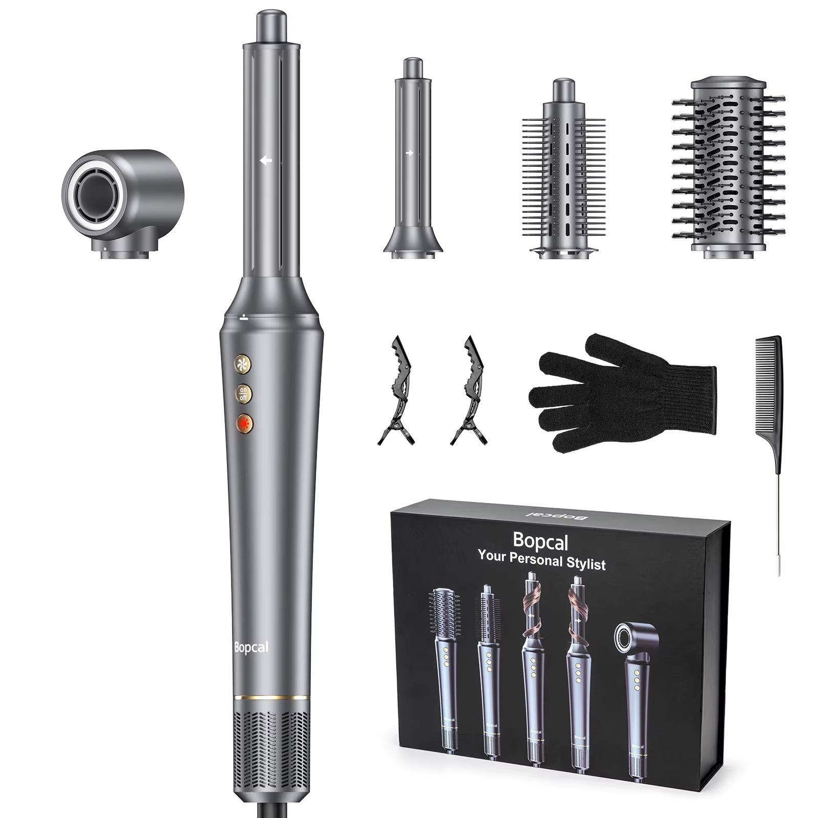 5 in 1 Hair Dryer Hot Air Comb Electric Hair Curling Iron 1200W High Speed Blower Multifunctional Styling Tools Hairdryer