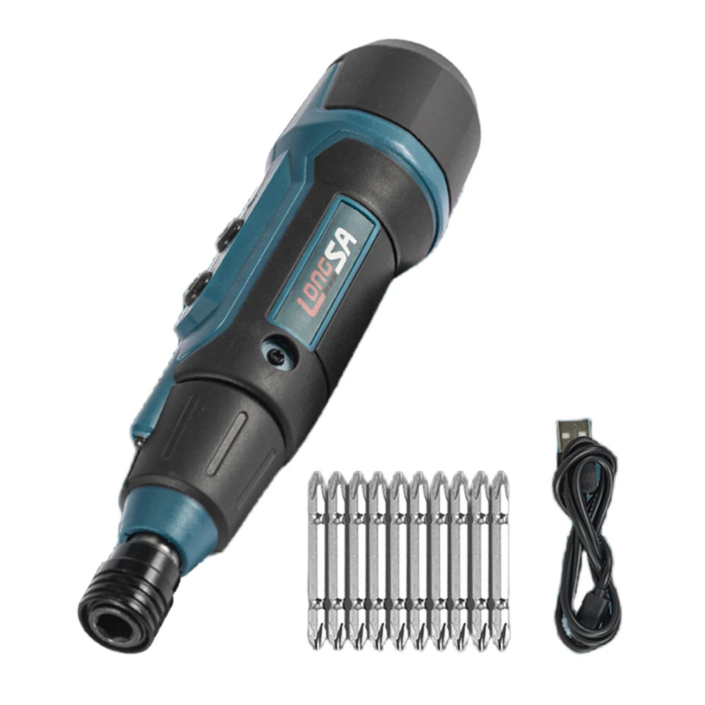 3.6V Electric Power Screwdriver Set USB Rechargeable Small Electrician Screwdriver 200Rpm/Min 2Nm Flashlight Lighting Power Tool