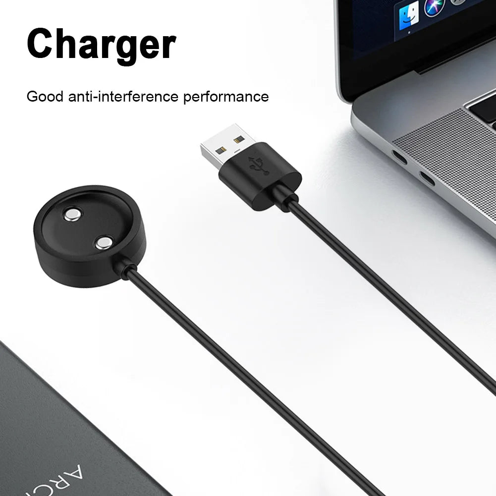 1 M Magnetic USB Charging Cable Smart Watch Charger Dock 2 PIN Charger Adapter for Suunto 9 Peak Pro/Suunto Vertical/Suunto Race