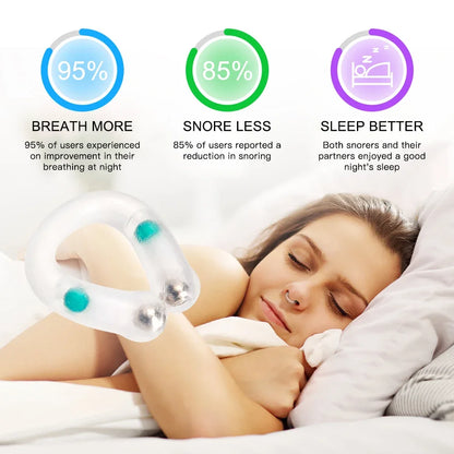 Anti Snoring Device Nose Clips Nasal Breathing Dilators Explosion Bead Snore Stopper Increase Sports Air Intake Improve Sleeping
