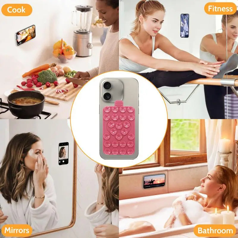 Phone Sticky Grip Double-Sided Love Suctions Phone Case Phone Holder Adjustable Silicon Adhesive Accessory Portable Strong