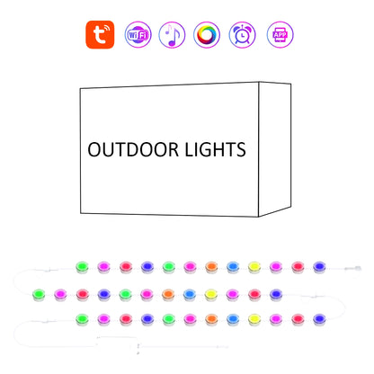 RGBIC String Downlight Smart LED String Light Work with Alexa Color Changing Indoor Wall Light Fixture for Party Music Sync