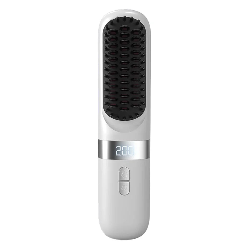 Wireless Hair Straightener Hot Comb Ceramic Heating Professional Electric Brush Smoot Hairstyle Iron Negative Ion Hair Care Comb