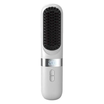 Wireless Hair Straightener Hot Comb Ceramic Heating Professional Electric Brush Smoot Hairstyle Iron Negative Ion Hair Care Comb