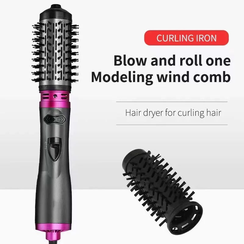 Multifunctional 3 in 1 Hot Air Auto-Rotating Hair Dryer Brush, Curling Straightening Styling
