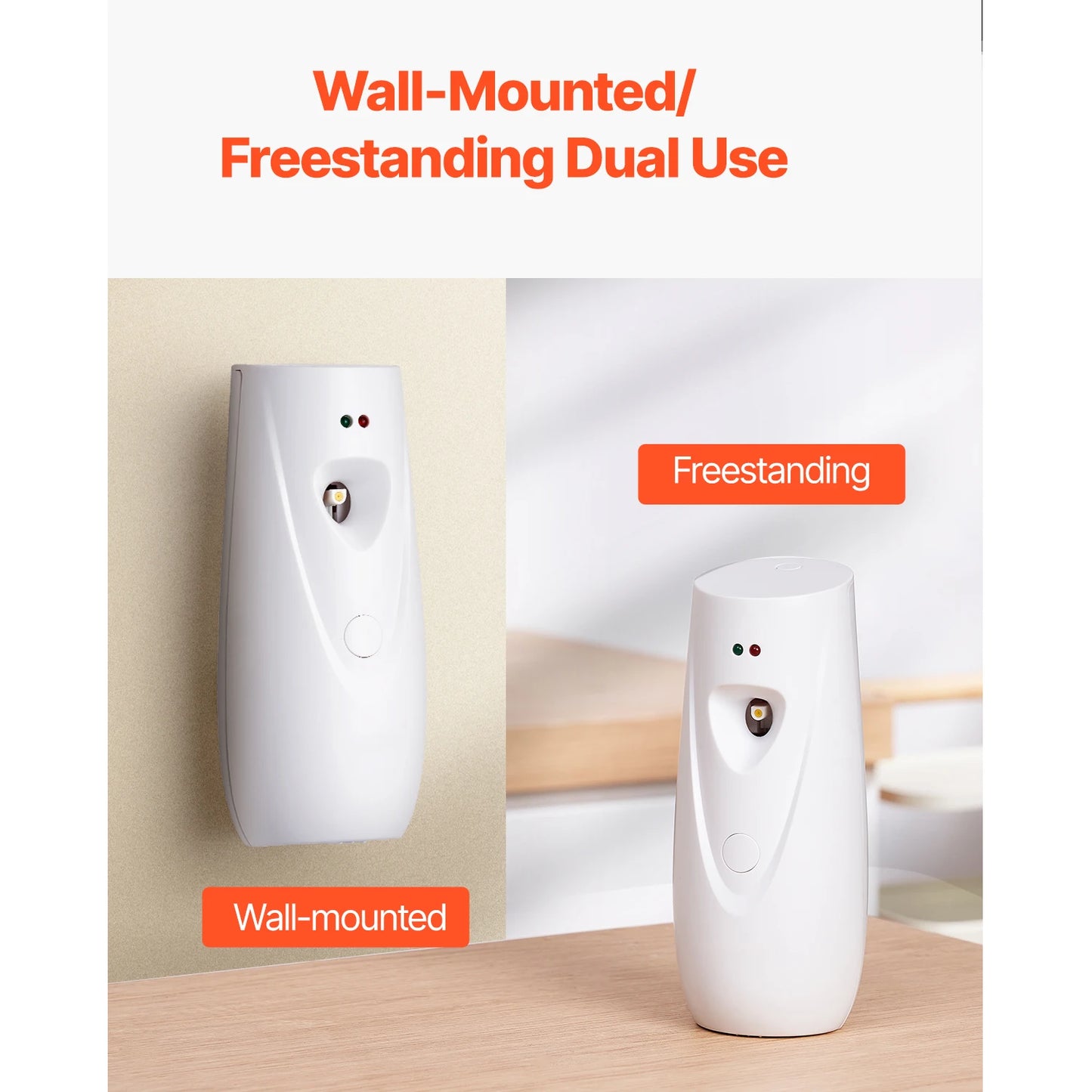 Automatic Air Freshener Spray Dispenser 2/4-Pack Wall Mounted or Freestanding Air Freshener for Home Bathroom Office Hotel