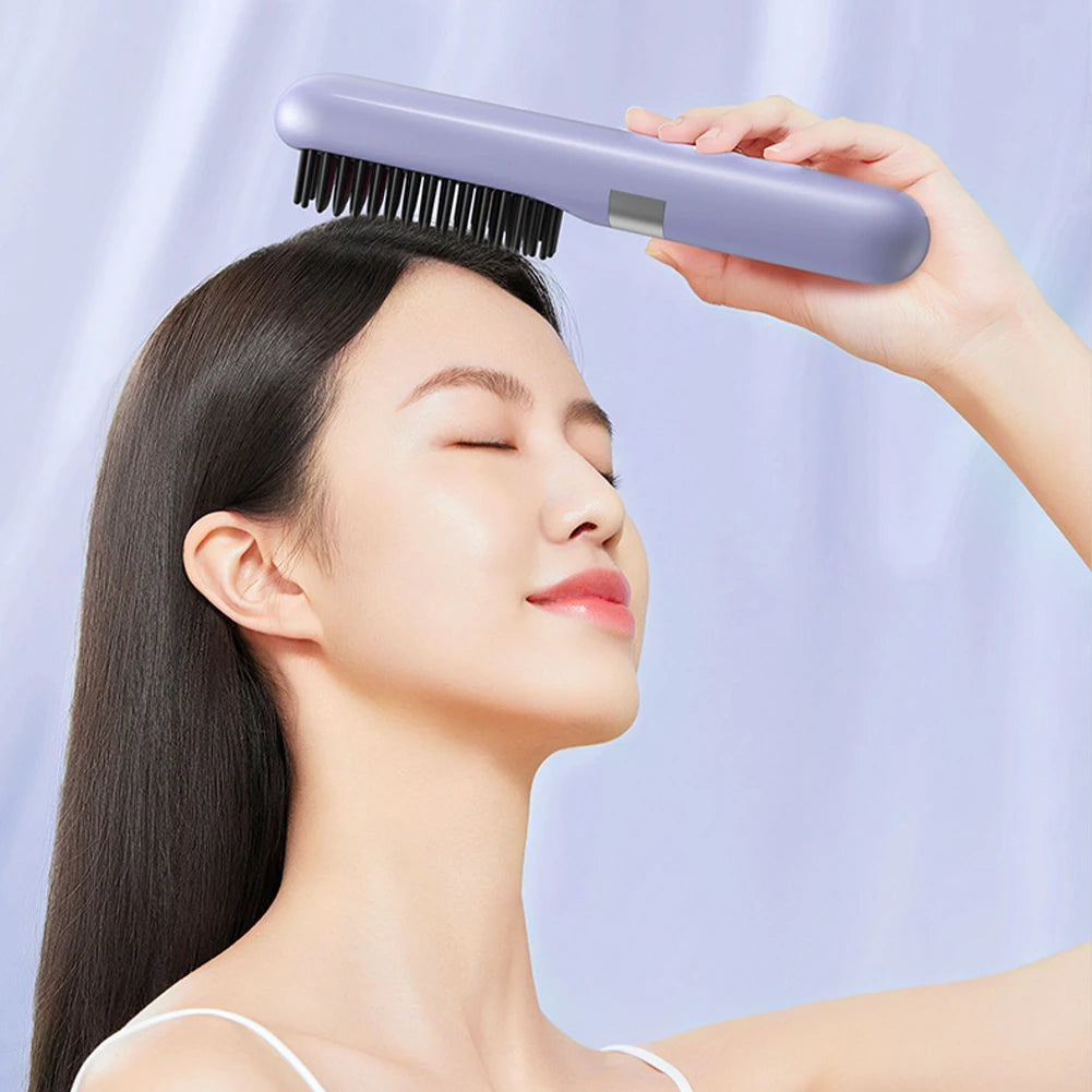 Wireless Hair Straightener Hot Comb Ceramic Heating Professional Electric Brush Smoot Hairstyle Iron Negative Ion Hair Care Comb