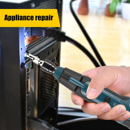 3.6V Electric Power Screwdriver Set USB Rechargeable Small Electrician Screwdriver 200Rpm/Min 2Nm Flashlight Lighting Power Tool