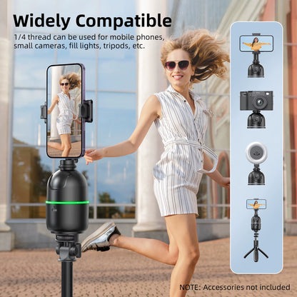 P03 Gimbal Stabilizer 360 Rotation Follow Focus Auto Face Tracking Tripod Desktop Cell Phone Holder for Live/Photo