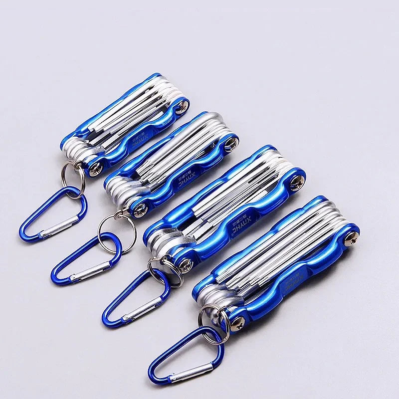 Portable Folding Hex Wrench Allen Set Metal Metric System Torx Hexagonal Spanner Screwdriver Hex Key High Quality Hand Tool Tool