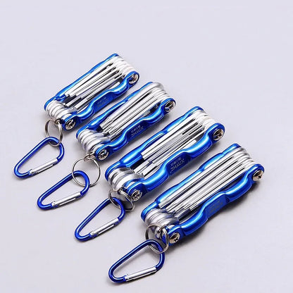 Portable Folding Hex Wrench Allen Set Metal Metric System Torx Hexagonal Spanner Screwdriver Hex Key High Quality Hand Tool Tool