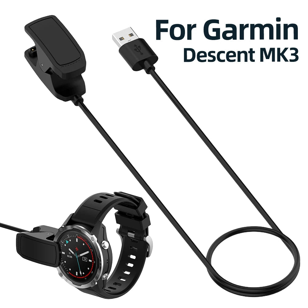 1/2PCS USB Charging Cable Line 1M Charger Dock Station Clip Cradle Smartwatch Charger Cord for Garmin Descent MK3 Mk3I