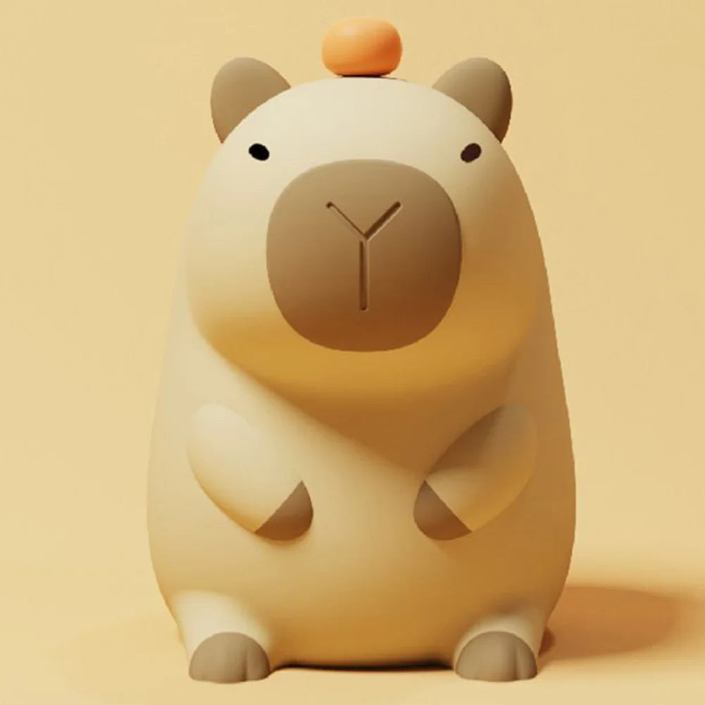 Capybapy Night Light, Animal Silicone Lamp, Pat Control Light, Touch Lamp, USB Charging, Bedside Lamp, for Kid Lovely Gifts