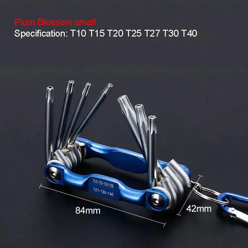 Portable Folding Hex Wrench Allen Set Metal Metric System Torx Hexagonal Spanner Screwdriver Hex Key High Quality Hand Tool Tool